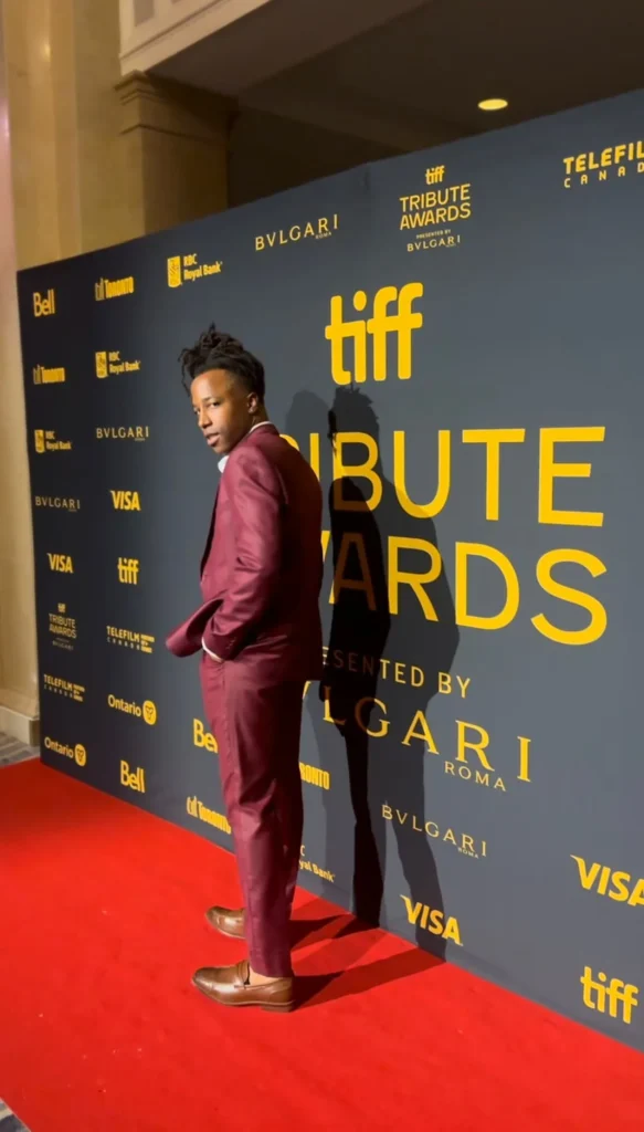 Chad Chambers on the red carpet at the TIFF Tribute Awards
